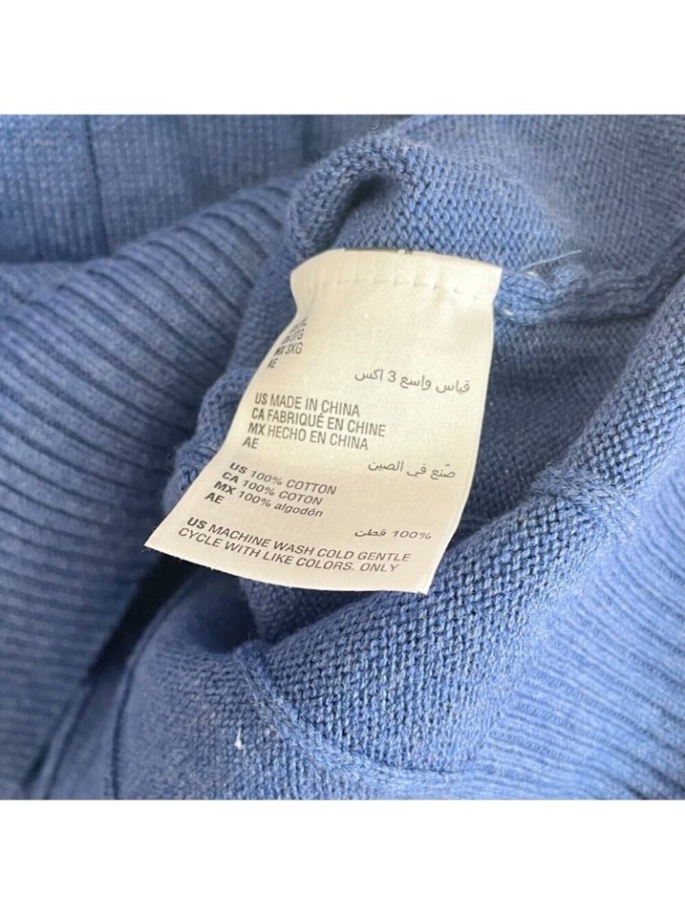 Club Room Men's Retro V Neck Pullover cardigan Sweater Blue Size 3XL - Picture 6 of 10